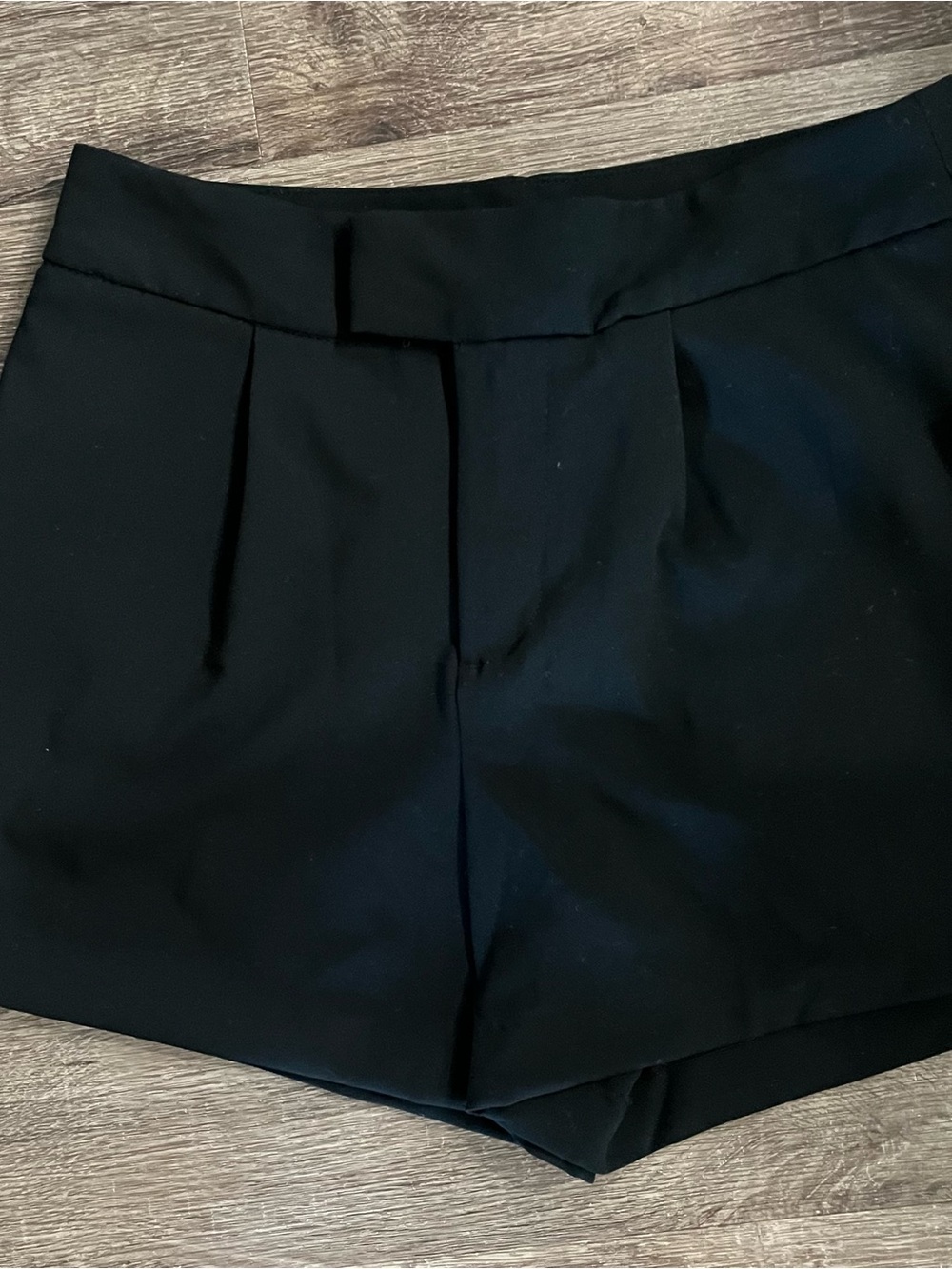 a new day Black High-Waist Pleated Dress Shorts